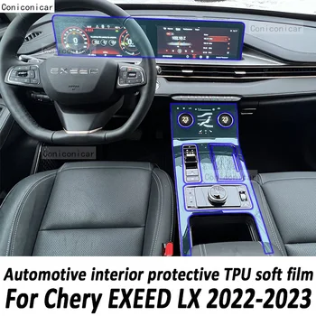 Chery EXEED LX 2023 2022 sebességváltó panel műszerfal navigáció autóipari belső védőfólia TPU átlátszó karcmentes