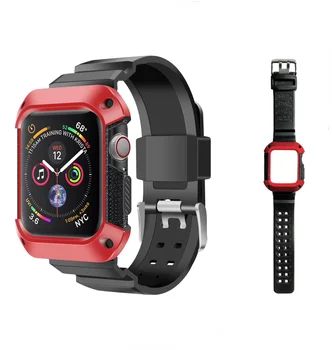 Sportszíj Apple Watch szíjhoz Tok 44mm 40mm iWatch 6 5 4 SE TPU Védőburkolat+szíj Apple Watch Series 4-hez 5 6 karkötő