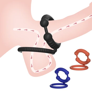 Szilikon dupla péniszgyűrű késleltető kakasgyűrűk férfi fasz erekció erotikus kakasgyűrűk többszörös viselési módok szexuális játékok férfiaknak szexbolt