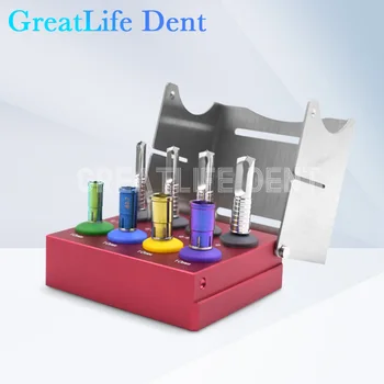GreatLife Dent fogászati implantátum csontgyűjtő fúrókészlet rozsdamentes acél sebészeti fúrók vágása Trephine Burs fogászati implantátum készlet