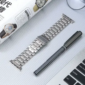 Luxus titánszíj Apple Watch Ultra 2-höz 49mm 41mm 45mm fém karkötő IWatch Series 9 8 7 6 SE Business Band 40mm 44mm