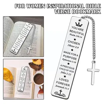 Keresztény könyvjelzők Ajándékok Acél könyvjelző nőknek Inspiráló bibliai vers könyvjelző könyvekhez Írószerek gyerekeknek Diák K0C3