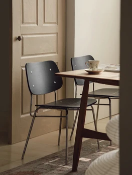 Középkori stílusú étkezőszék háttámla Pénteki szék Internet celeb dizájner szék Északi retro Bauhaus étkezőszék