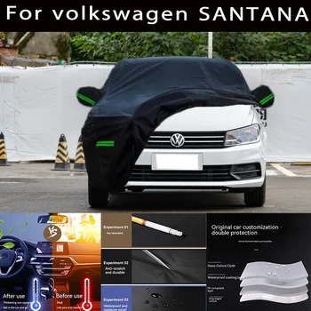 Volkswagen SANTANA kültéri védelemhez Teljes autótakarók Hótakaró Napernyő vízálló Porálló külső Autós kiegészítők