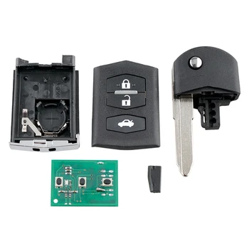 Car Smart Remote Key 3 gombos 80 bites, 63 chipes autós kulcstartó MAZDA 2 3 5 6 RX8 MX5 433Mhz