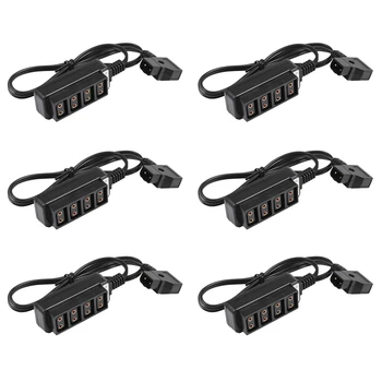 6X Férfi D-Tap B típus Power Dtap Tap To 4 anya P-Tap Ptap Hub adapter Elektromos elosztó a fényképezéshez Teljesítmény