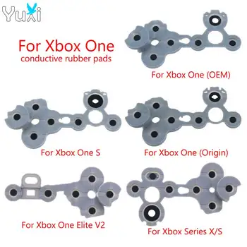 YuXi Xbox Series X S kontrollerhez Vezetőképes gumi gomb az Xbox One S Elite 2 konzolhoz I-választó Gombok Gombok Gumi párnák