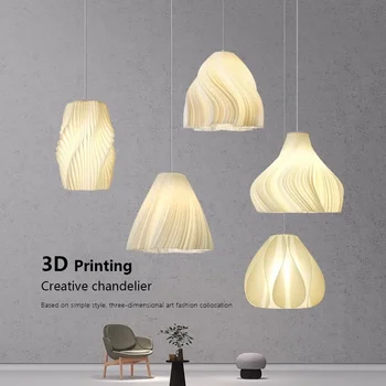 Nordic 3D nyomtatás LED függőlámpák Kreatív hálószoba függő lámpák mennyezetre Nappali Tanulószoba Bár Lakberendezési tárgyak