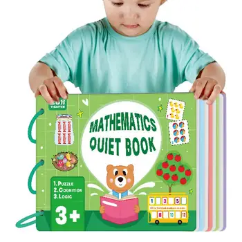 Gyerekek elfoglalt könyve Érzékszervi csendes tevékenységi könyv 3-6 éves korig Állatszám egyeztetés Kirakós játék Agy játék Tananyagok