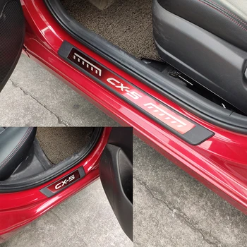 Autós kiegészítők Mazda Cx5-höz Cx-5 Cx 5 Stílusos ajtó Küszöbfedél burkolat burkolatvédő Kopásvédő Automatikus matrica Rozsdamentes acél szalag