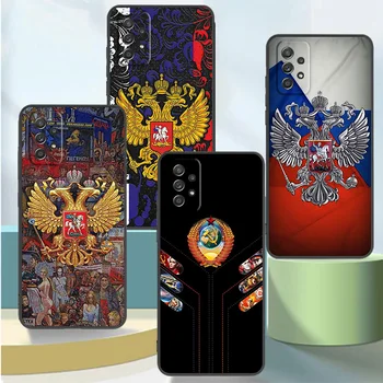  Fekete telefontok Samsung Galaxy A50 A70 A40 A30 A10 A20a A20s A10s A10e Megjegyzés 20 Ultra 10 Plus borító orosz címerek