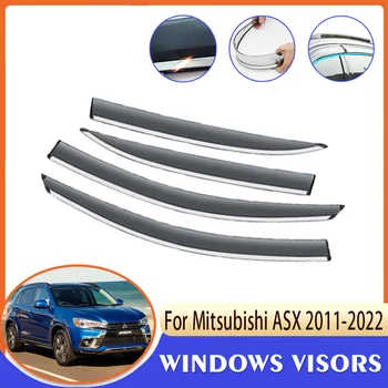 4x Autó oldalsó ablakvédő a Mitsubishi ASX GA 2011 ~ 2022 tartozékokhoz 2012 2013 2014 szélvédő füst esővédő fedél terelő