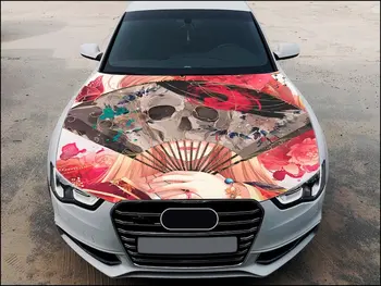 Anime Girl Car Hood Wrap színes vinil matrica gésa matrica