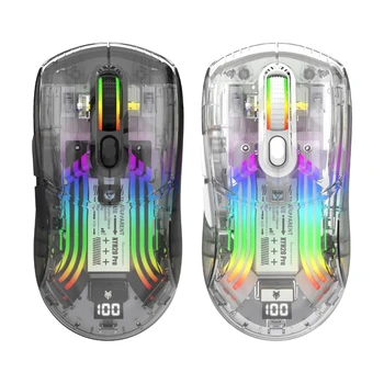 Cord Gaming Mouse titkosítatlan, Bluetooth-kompatibilis/2.4G 3 móddal, 3D RGB háttérvilágítással