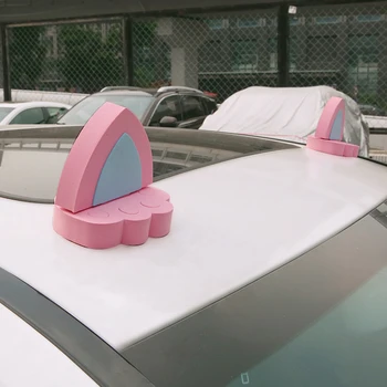 Aranyos fülek Univerzális autótető dekoráció nőknek Lányok 3D autó matricák