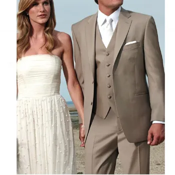 2023 Új divat klasszikus esküvői férfi férfi öltöny rovátkolt hajtóka kétgombos vőlegény szmokingos esküvő 3 db (dzseki+nadrág+mellény)