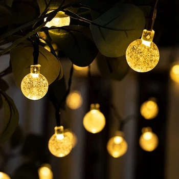 8 móddal Napelemes lámpák Kültéri kristálygömb lámpák kerti parti dekorációhoz