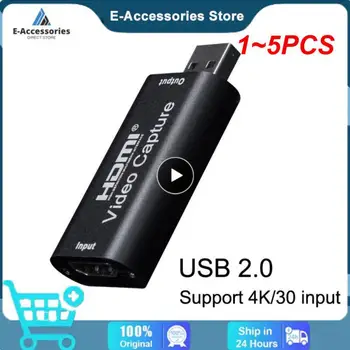1 ~ 5DB játékhoz HDMI-kompatibilis Grabber Recorder USB 3.0 USB2.0 kamera felvétel 4k videofelvétel kártya játék felvevő doboz
