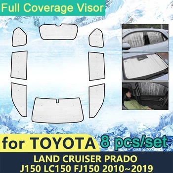 Teljes fedelű napernyők Toyota Land Cruiser Prado J150 FJ150 LC150 2010 ~ 2019 autós kiegészítők Napellenző szélvédő oldalsó ablak
