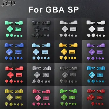 JCD a GameBoy Advance SP GBA SP Full Set gombokhoz R L A B D-Pad bekapcsolás kikapcsolása hangerőkulcs csere