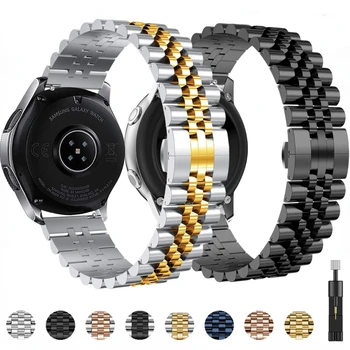 22mm rozsdamentes acél szíj Huawei Watch GT4 GT3 GT2 2e Pro 46 mm-es fém csuklópánthoz Samsung Watch 3 45mm/Gear S3/Amazfit GTR készülékhez