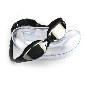 Galvanizáló nagy keret HD felnőtt páramentesítő vízálló kényelmes szilikon úszószemüveg, C514