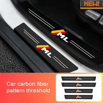 4Db autós matricák Kaparásgátló ajtóküszöbvédő Mercedes Benz ML osztályú autó küszöbvédő szénszálas stylin