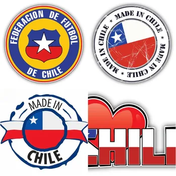 Chile Zászló egy fehér személyiségen Kreatív VAN matricák DIYCustom nyomtatás Divat Vicces JDM matrica Térkép kiegészítők üdvözlő bélyegző