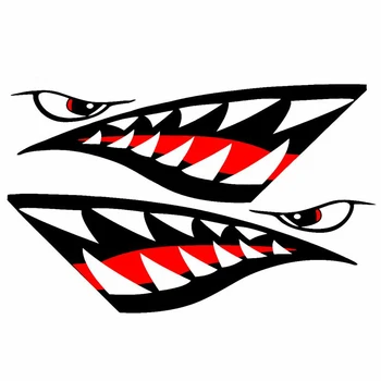 13cm JDM cápa száj fogai rajzfilm fényvédő és vízálló aranyos, kiegészítők matricák a motorkerékpár külső részein autó matrica